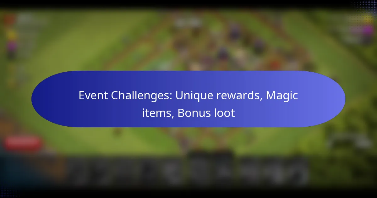 Read more about the article Event Challenges: Unique rewards, Magic items, Bonus loot
