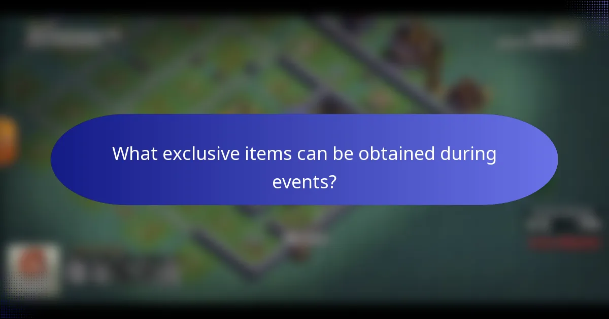 What exclusive items can be obtained during events?
