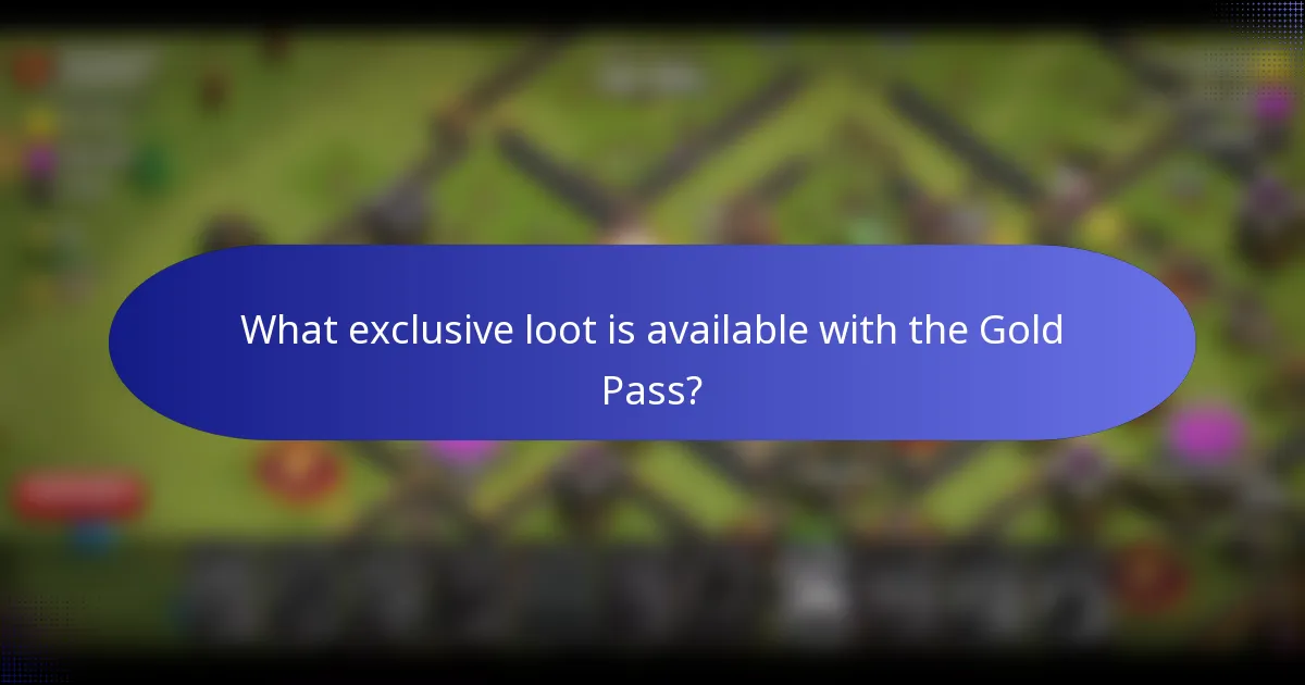 What exclusive loot is available with the Gold Pass?