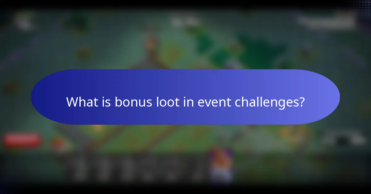 What is bonus loot in event challenges?