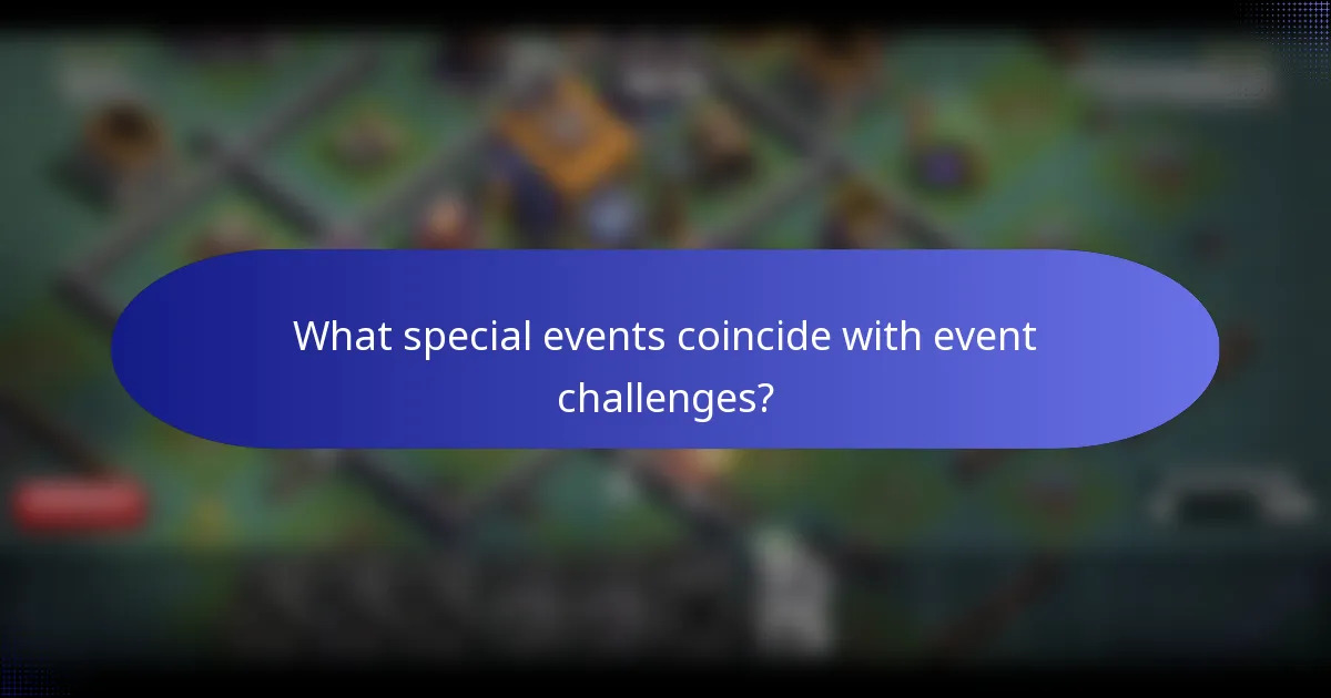 What special events coincide with event challenges?