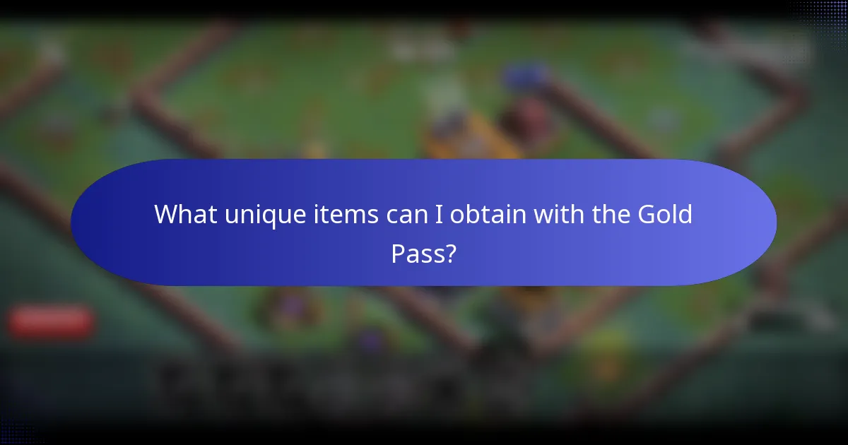 What unique items can I obtain with the Gold Pass?