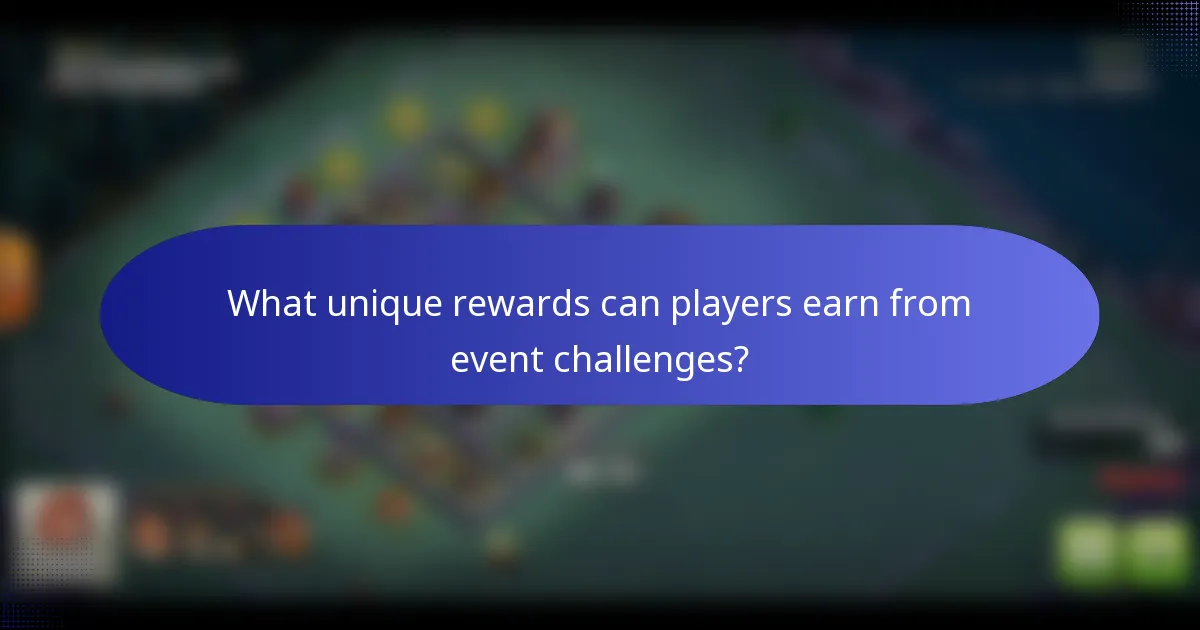 What unique rewards can players earn from event challenges?