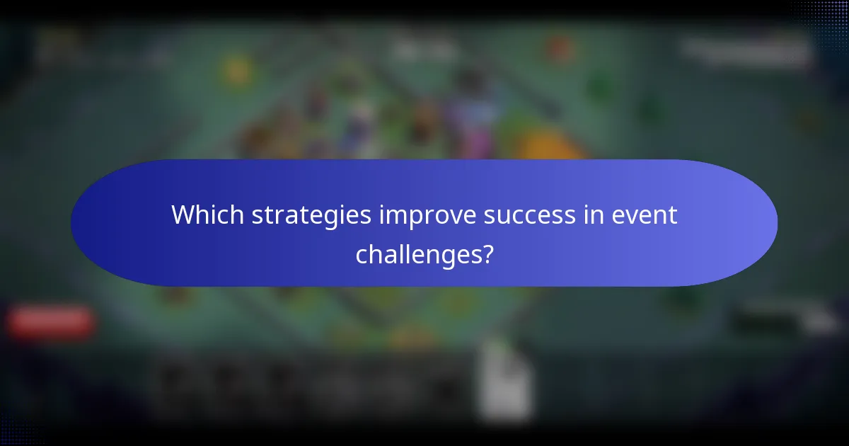Which strategies improve success in event challenges?